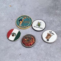 Fabrication de marqueurs de balle de golf personnalisés en métal émaillé doux, marqueurs de balle magnétiques, accessoires de golf