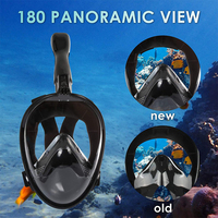 Masque de plongée intégral étanche anti-buée avec verres trempés pour les sports nautiques en plein air et la piscine - Utilisation adulte