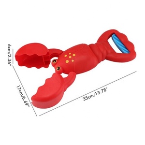 Verano al aire libre plástico rojo langosta juguetes niños arena excavadora agarrador juguete mano pala playa garra Catcher - Product Image 5