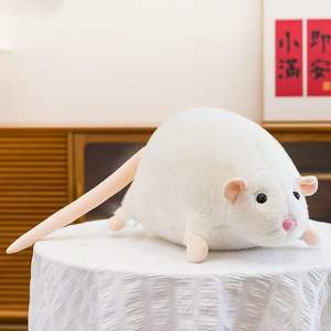 Boneka Tikus Lucu 3 Warna, Realistis, Lembut, Bulu Halus, Boneka Tikus Merangkak, Bantal Lempar Nyaman, Perlengkapan Permainan Lucu, Hewan Peliharaan Meja - Product Image 4