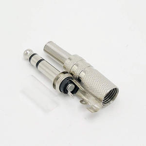 Connecteur audio/vidéo 6,35 mm mâle argenté, compatible avec les appareils multimédias, idéal pour les transmissions et les connexions - Product Image 3