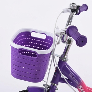 Vélo pour enfants style princesse 12 14 16 pouces, rose mignon, pour filles, avec protège-chaîne à motif <span class=keywords><strong>de</strong></span> dessin animé et panier <span class=keywords><strong>de</strong></span> rangement violet - Product Image 4