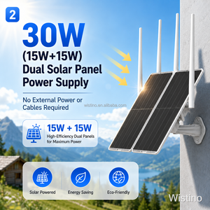 Router Solar Wistino con Tarjeta <span class=keywords><strong>SIM</strong></span> 4G, Batería de 30000 mAh, Panel Solar Dual de 15W+15W, Cámara de Vigilancia con Video, Cámara de Seguridad de 5 GHz y 2.4 GHz - Product Image 5