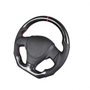 Volant de voiture sport en cuir et fibre de carbone véritable personnalisé avec LED pour <span class=keywords><strong>Toyota</strong></span> Corolla SE Hatchback chauffé 2016 2017 2020 <span class=keywords><strong>2021</strong></span> - Product Image 3