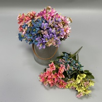 Fleur artificielle en soie réaliste, petite fleur de lys 3D, 6 tiges, 18 têtes, pour mariage, accessoires de photographie, décoration de maison et de bureau