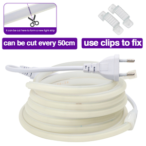 Bande <span class=keywords><strong>LED</strong></span> COB <span class=keywords><strong>220V</strong></span> Blanc/Rouge/Bleu Glace/Rose/Jaune/Violet IP65 Étanche Flexible 288 <span class=keywords><strong>LED</strong></span> 3000K-6000K <span class=keywords><strong>Ruban</strong></span> Lumineux Néon Extérieur Maison - Product Image 2
