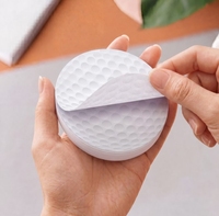 Bloc-notes rond en forme de balle de golf - Papier à notes circulaire créatif pour le bureau et les études - Autocollant pour messages