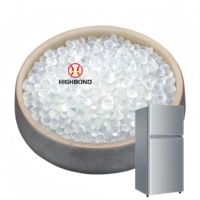 Colle thermofusible de haute qualité PSA PUR EVA Polyoléfine pour l'isolation thermique des réfrigérateurs, la mousse PU et la lamination de feuilles.