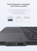 Casing Keyboard Kulit PC Pelindung Tablet Tab S9/S10 FE 10.9" dengan Tempat S Pen USB Type-C & Touchpad, Garansi 12 Bulan