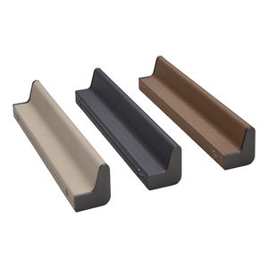 Leather Wrapped T-Shaped Cabinet Handle Color-Matched Embedded Pull for Wardrobe Drawer &amp; Cabinet <strong>Doors</strong> - Product Image 1