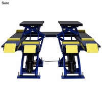 Lève-voiture hydraulique à ciseaux Sera à quatre cylindres pour alignement DSLA607 avec garantie de 18 mois