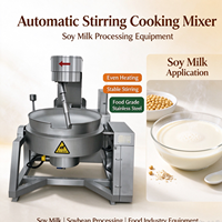 Marmite de cuisson industrielle à double enveloppe avec agitateur pour lait de soja et sauces protéinées, capacité 100L-600L