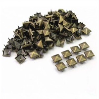Clous pyramides carrés en métal, Rivets à quatre griffes, Rivets pour chaussures Punk en cuir, sac en cuir, ceinture, accessoires d'artisanat
