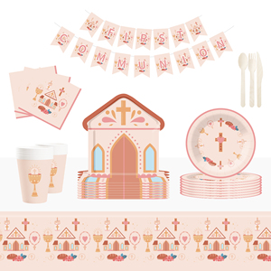 ชุดอุปกรณ์ตกแต่งงานเลี้ยงเปิดเผยเพศลูกน้อย DAMAI จานกระดาษ ผ้าเช็ดปากแบบใช้แล้วทิ้ง ของตกแต่งโต๊ะสำหรับงานเลี้ยงฉลองทารก สำหรับ 8 ท่าน - Product Image 1