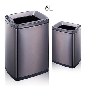 Thương mại và hộ gia đình <span class=keywords><strong>6L</strong></span> thép không gỉ thường vụ <span class=keywords><strong>bin</strong></span> đen vàng vuông Thùng rác với các loại khác nhau rác <span class=keywords><strong>bin</strong></span> - Product Image 3