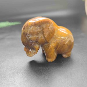 Tự Nhiên Tay Chạm Khắc Rêu Agate <span class=keywords><strong>Elephant</strong></span> Tinh Thể Thủ Công Khắc Động Vật Rose Quartz Voi Để Bán - Product Image 5