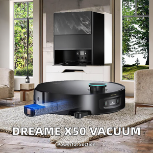 Dreame-<span class=keywords><strong>Robot</strong></span> <span class=keywords><strong>aspirateur</strong></span> à chenilles X50, sac à poussière de 3,2 L, aspiration forte de 25000Pa, nettoyage à sec et humide, nettoyage autonettoyant pour la maison et l'hôtel - Product Image 2