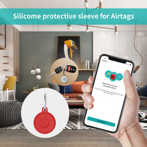 Funda protectora de silicona AirTags para Apple AirTags Tracker, 1 compartimento, estilo simple, tamaño inferior a 2 pulgadas - Product Image 4