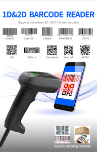 GT-1800S เครื่องสแกนบาร์โค้ดแบบมีสาย 1D 2D USB เครื่องอ่านโค้ด QR แบบพกพาพร้อมไฟ LED สีแดงสำหรับ POS ซูเปอร์มาร์เก็ตคลังสินค้าสินค้าคงคลัง - Product Image 5