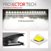 Barre lumineuse LED à faisceau combiné ambre ou blanc de 30 pouces, 160W, à rangée unique, pour pare-chocs, avec faisceau de câblage électrique automobile