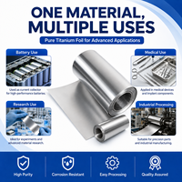 Rouleau de feuille de titane GR1 GR2 ASTM B265 0,01-2 mm Haute pureté Largeur personnalisée pour batterie, usage médical, industriel, OEM