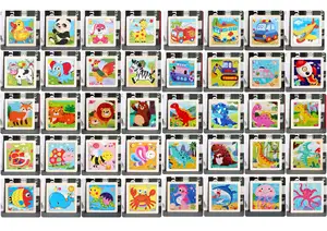 <span class=keywords><strong>Giochi</strong></span> Educativi Montessori CE CPC con 40 Design Personalizzati, Puzzle in Legno Mini per Bambini con Animali e Cartoni Animati per Bambini Piccoli - Product Image 2