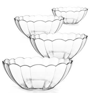 Ciotole da portata trasparenti per insalata di vetro, ciotole per feste, Snack o ciotola per patatine per intrattenere, frutta - Product Image 3