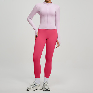 Échantillon Gratuit : <span class=keywords><strong>Ensemble</strong></span> Sportif Extensible <span class=keywords><strong>pour</strong></span> <span class=keywords><strong>Femme</strong></span>, Coupe Haute, Taille Haute, Effet Push-Up, Tenue de Course et Yoga Deux Pièces - Product Image 5