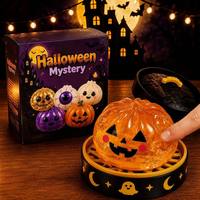 Vente en gros de jouets anti-stress et de décompression personnalisés en TPE unisexe, boîte mystère d'Halloween, mignons fantômes, citrouilles et petits pains moelleux