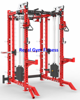 Cage de musculation intégrée commerciale, utilisation à domicile, machine Smith multifonctionnelle, cadre de gantry, banc de musculation OEM, station de squat