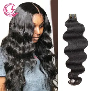 Clj Sale Online Cheveux Naturel Water Wave Australia Virgin Hair Tape Ins per donne nere
