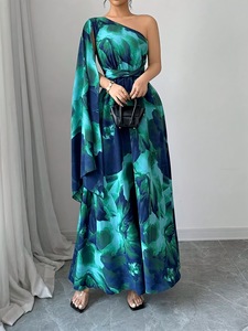 Modisches und elegantes Damenkleid mit asymmetrischem Ausschnitt und Farbverlauf-Print, Freizeitkleid für Damen - Product Image 4