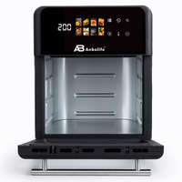 Anbolife 10L Oven Penggorengan Udara Digital Pintar dengan Panel Warna, Jendela Besar, 8 Menu, Bersertifikasi ETL/CE/CB, Mendukung Kustomisasi, Bebas PFAS