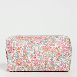 Pochette en coton matelassé écologique personnalisée, sac cosmétique floral, grande capacité, fermeture éclair portable, réutilisable, logo DIY, recyclable - Product Image 2