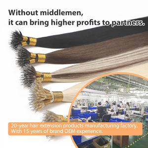 <span class=keywords><strong>Extensiones</strong></span> de <span class=keywords><strong>Cabello</strong></span> con Microesferas de Queratina, Color Marrón, 24 Pulgadas, Punta Nano, <span class=keywords><strong>Cabello</strong></span> Humano Remy Europeo 100%, <span class=keywords><strong>Extensiones</strong></span> de <span class=keywords><strong>Cabello</strong></span> con Anillo Nano - Product Image 5