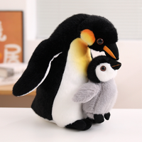 Nouvelle conception de peluche pinguin mère et fils, jouet en peluche réaliste d'animal marin, peluche personnalisée