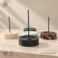 Porte-encens en marbre naturel OEM BURREELYN, moderne et durable, pour salon, maison, hôtel, usage religieux