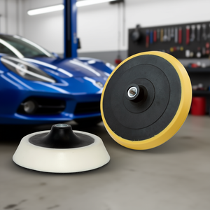 Almohadillas de pulido de poliuretano de 100 mm, amarillas y negras, para el detallado de automóviles - Product Image 3