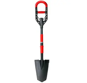 Hot sale long handle fiberglass garden shovel garden hand tools serrated shovel hand shovel