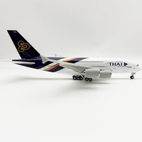 Modèles d'avions en métal moulé sous pression en gros, 30 cm, en résine, modèles d'avions A380 de la compagnie aérienne thaïlandaise à vendre