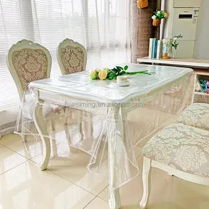 Clear Vinyl Heavy Duty Tablecloth PVC Waterproof Dining Table Cover  Protector
