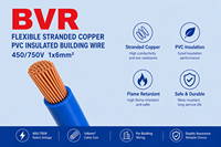 Fil électrique souple H07V-K en cuivre toronné isolé PVC pour la connexion électrique des bâtiments et l'industrie