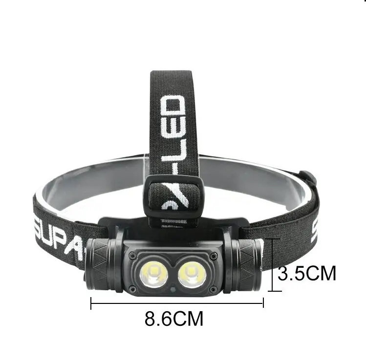 hot sales New Style Lightweight type-c usb rechargeable cob led headlamp IP65 waterproof portable lampe frontale cob led