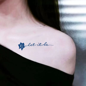 สติกเกอร์รอยสักปลอมกันน้ำดีไซน์สุดเท่ลายปีศาจสีน้ำเงินเข้มไม่หลับเครื่องมือแต่งหน้าศิลปะร่างกายภาษาอังกฤษ15วัน - Product Image 3