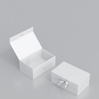 Boîte cadeau en carton magnétique de haute qualité, couleur personnalisée, matériaux recyclés, logo personnalisé, gaufrage, estampage à chaud, ruban, pliage