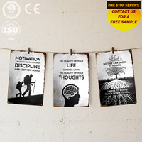 Decoración de Pared, Letreros Metálicos de Alta Calidad con Eslóganes de Energía Positiva, 20X30, Impresión UV, para Cuarto de Hombre, Gimnasio, Manualidades, Póster de Metal