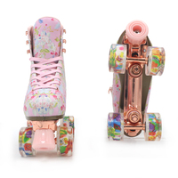 Patins à roulettes Freestyle personnalisés en gros, patins à roulettes à roues PU entièrement lumineuses, patins à roulettes à double rangée de roues clignotantes