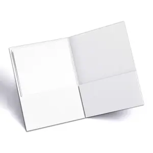 Carpeta promocional personalizada de la empresa de impresión Sobre A4 Carpeta de cartón blanco Sobre de oferta de contrato