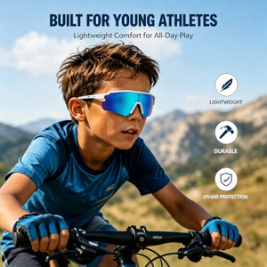 Vente en gros de lunettes de soleil de sport pour le cyclisme, avec logo personnalisé, nouvelle conception brevetée, TR 90, verres rouges, anti-UV 400, lunettes de course - Product Image 5