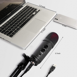 Chuyên Nghiệp Có Dây Máy Tính Để Bàn Âm Thanh Condenser Microphone Di Động Tiếng Ồn Hủy Bỏ Tính Năng Live <span class=keywords><strong>Skype</strong></span> Karaoke Chơi Game Ghi Âm - Product Image 6